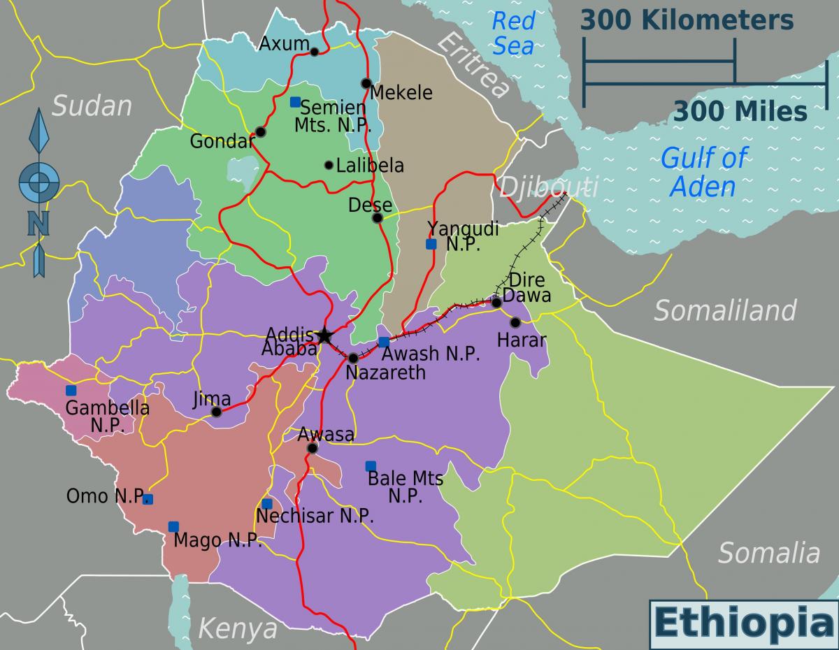 اتیوپی نقشه محل