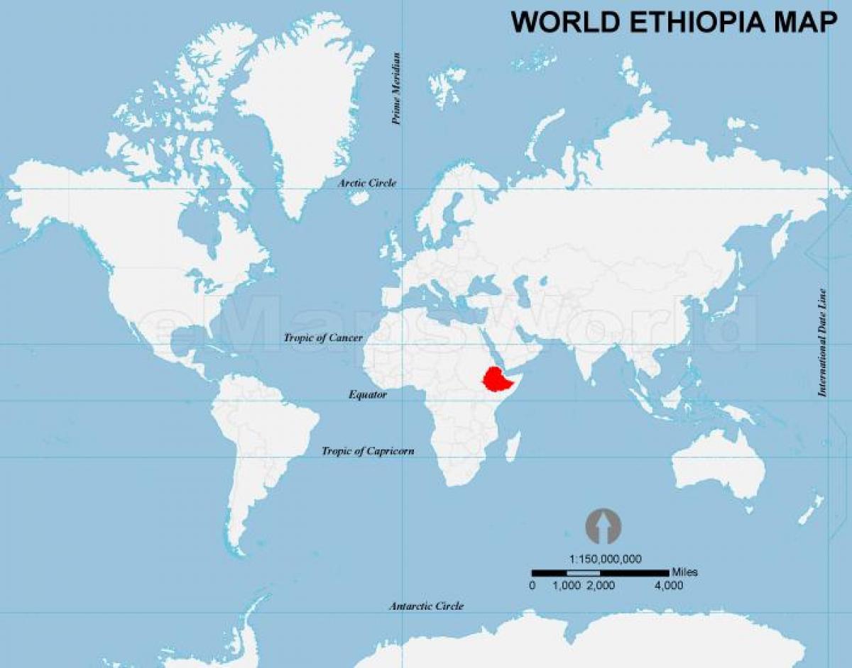 نقشه جهان اتیوپی محل