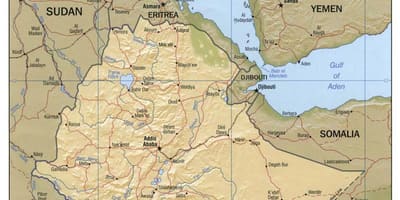 نقشه از اتیوپی نقشه 1980