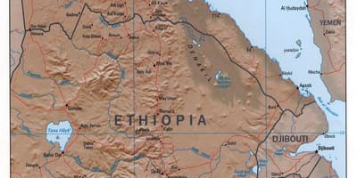 نقشه از شمال اتیوپی