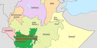 نقشه snnpr, اتیوپی